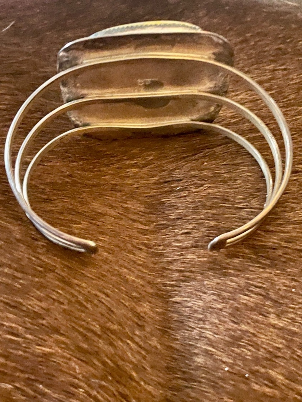 Bumblebee Jasper Cuff, Sterling Silver with Makers Mark - Picture 3 of 4